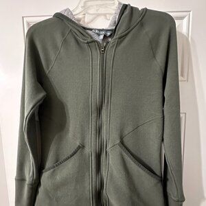 Title Nine Woman's Size S Army Green Workout Jacket with Hood